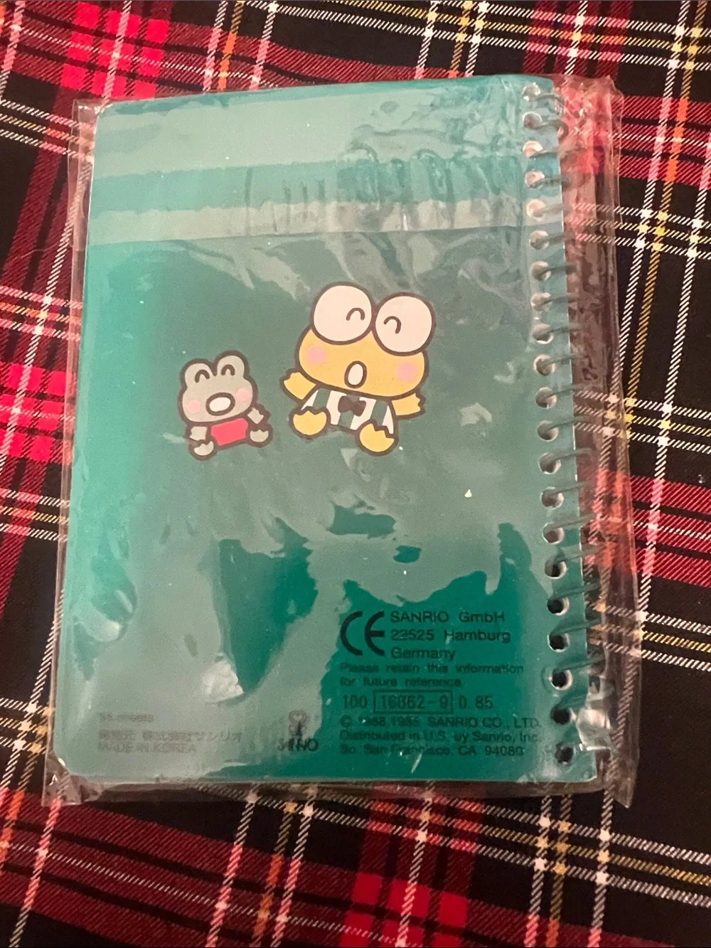 Vintage Sanrio Keroppi wallet Coin Purse & Notepad Set - Green, Aqua, Pink